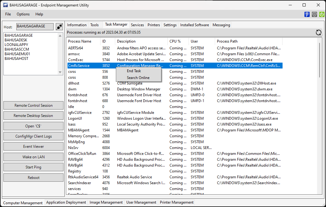 Task Manager Screenshot